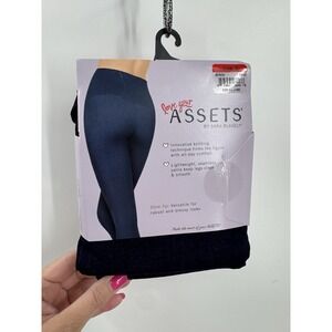 Spanx Love Your Assests Seamless Leggings Ankle Dark Skinny Denim Wash Stretch S